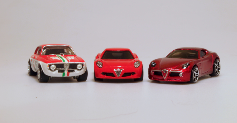 Of course the 8C hot wheels has jacked up front tampos.